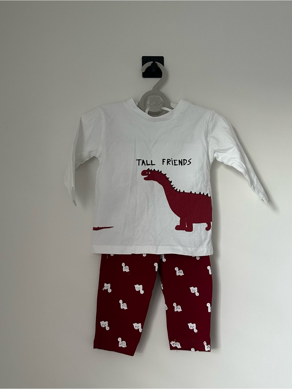 Kids White & Red Dinosaur Set